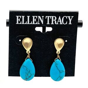 Vintage Ellen Tracy Turquoise Earrings